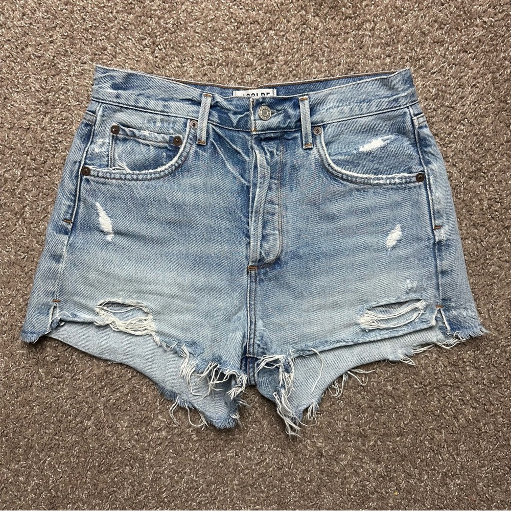 AGOLDE Jaden High rise cut off shorts size 26